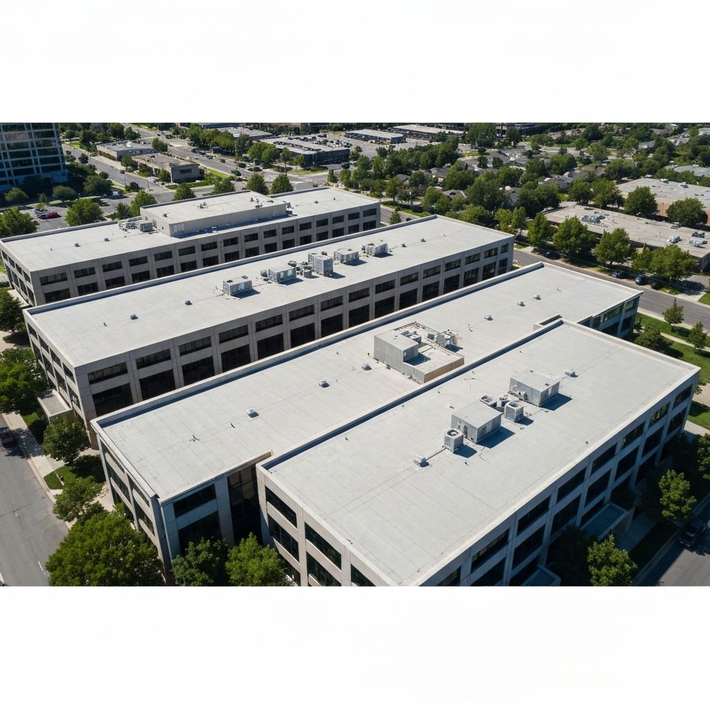 Commercial roofing construction project