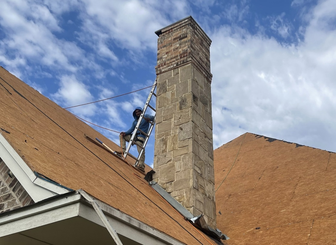 Roof replacement tear off production