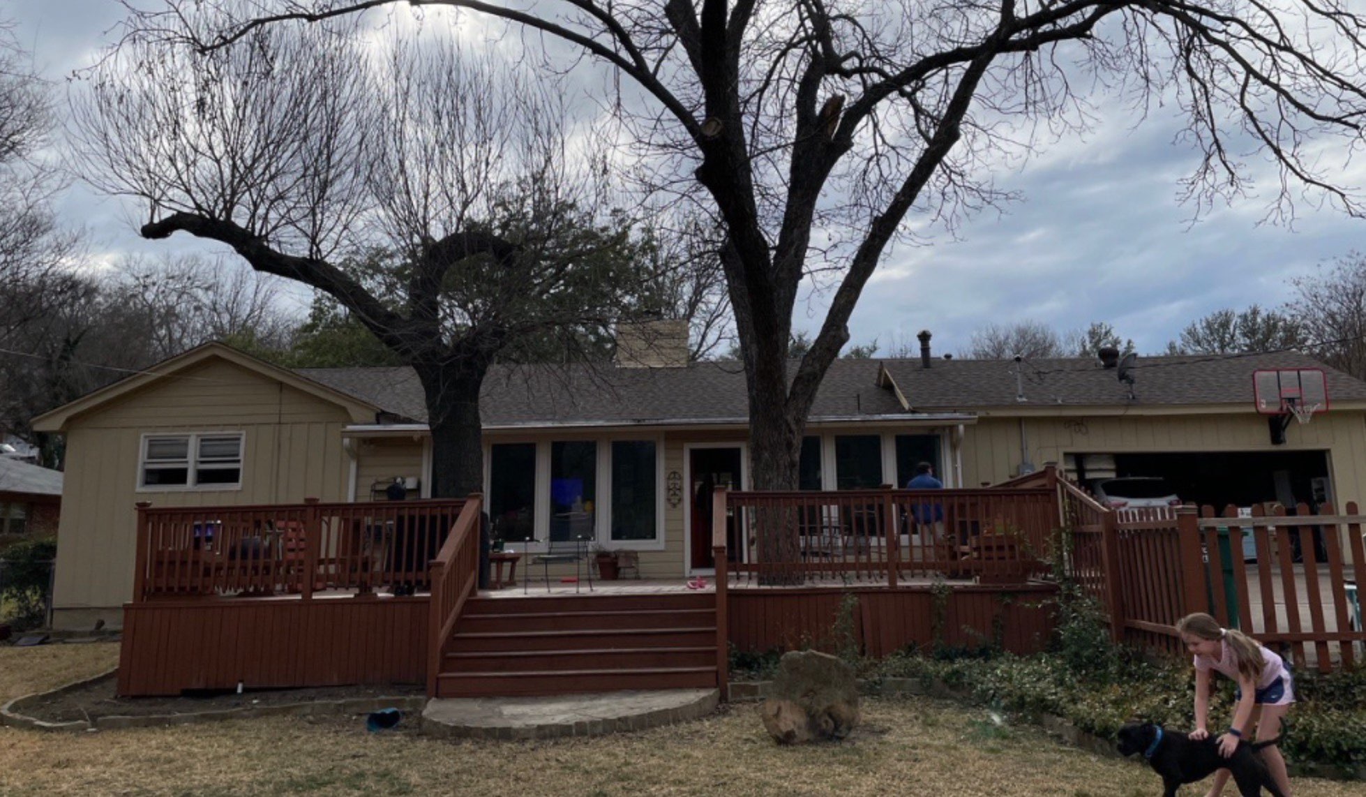 Original wooden deck before renovation