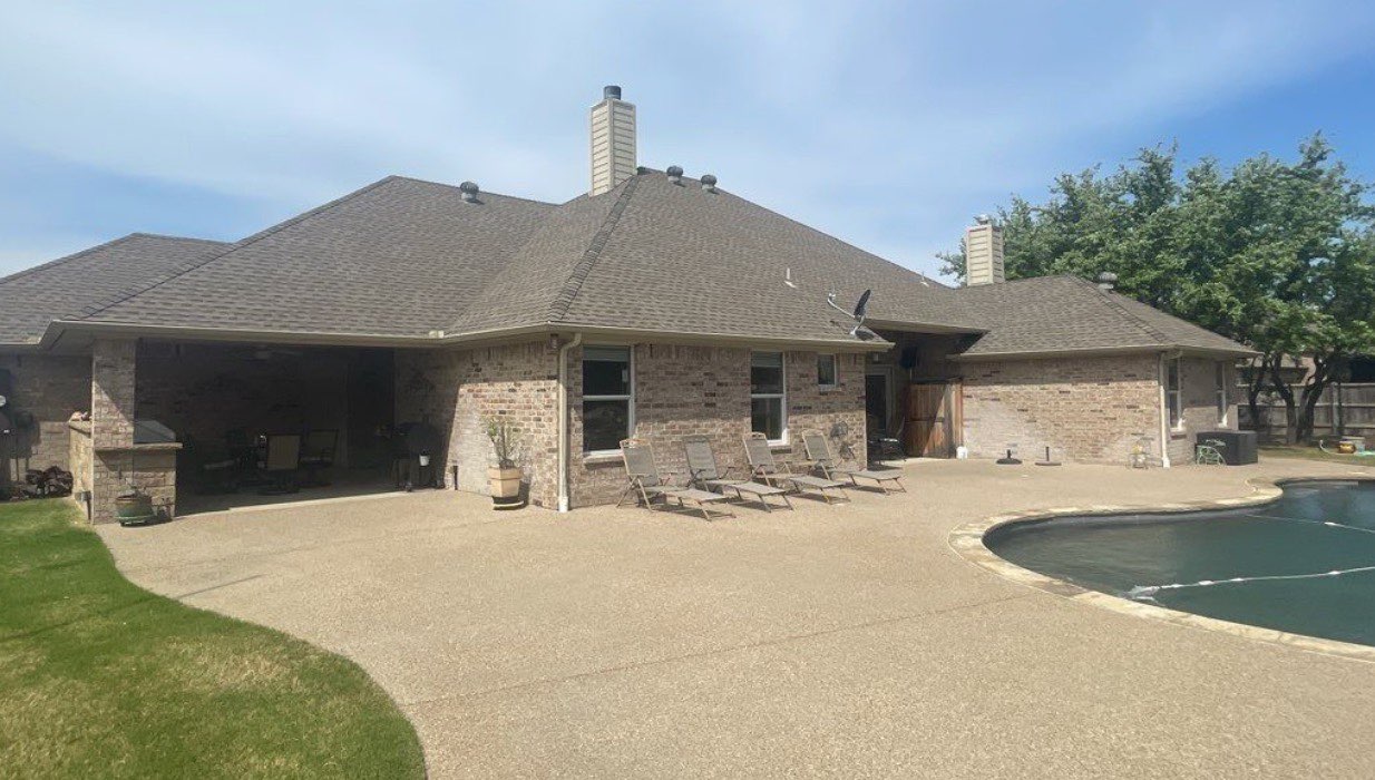 Before patio construction